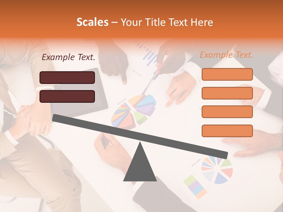 A Group Of Business People Sitting Around A Table PowerPoint Template