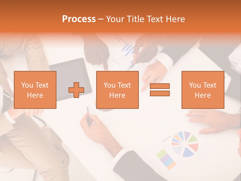 A Group Of Business People Sitting Around A Table PowerPoint Template