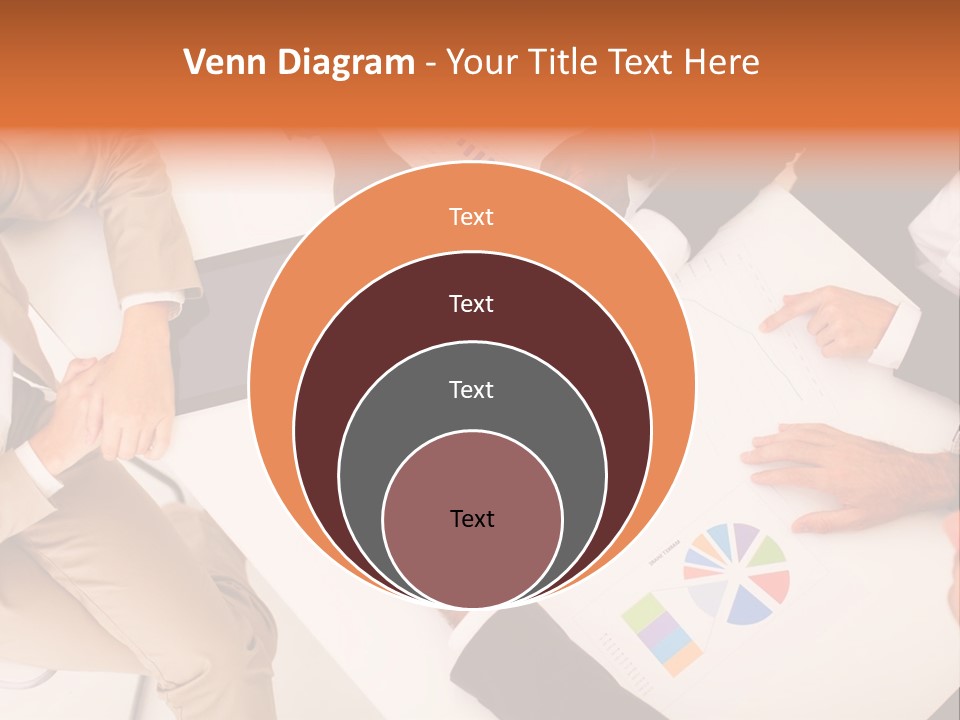 A Group Of Business People Sitting Around A Table PowerPoint Template