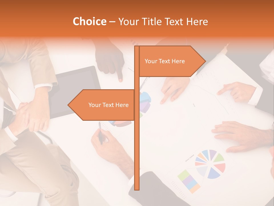 A Group Of Business People Sitting Around A Table PowerPoint Template