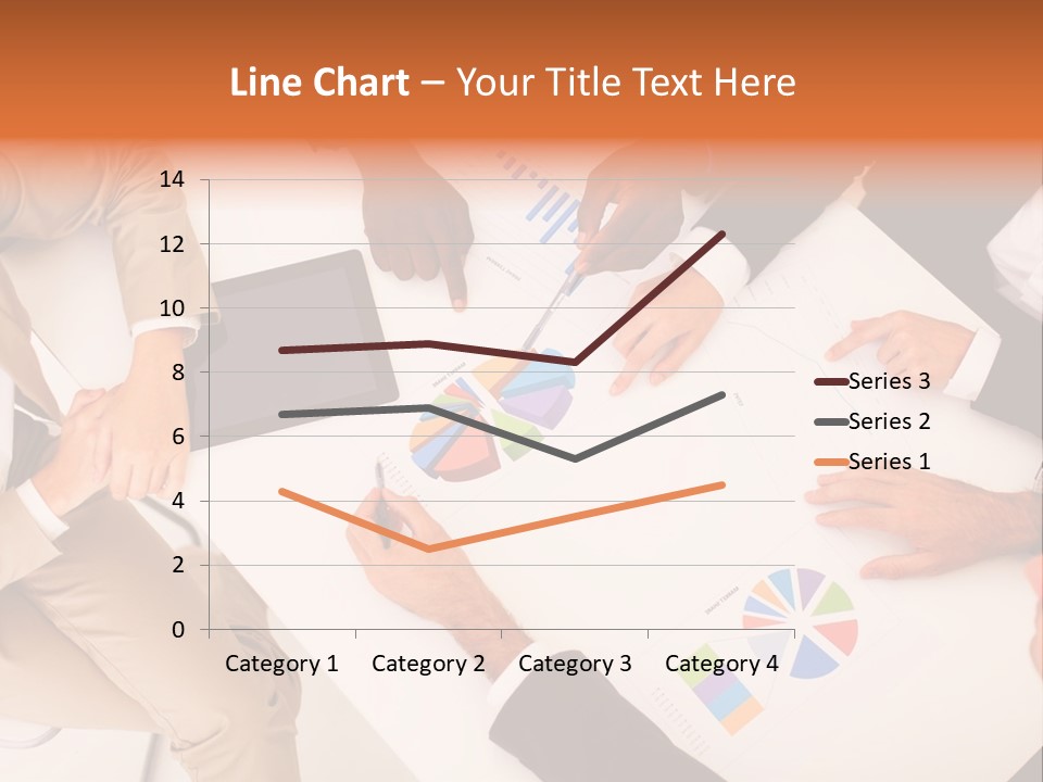 A Group Of Business People Sitting Around A Table PowerPoint Template