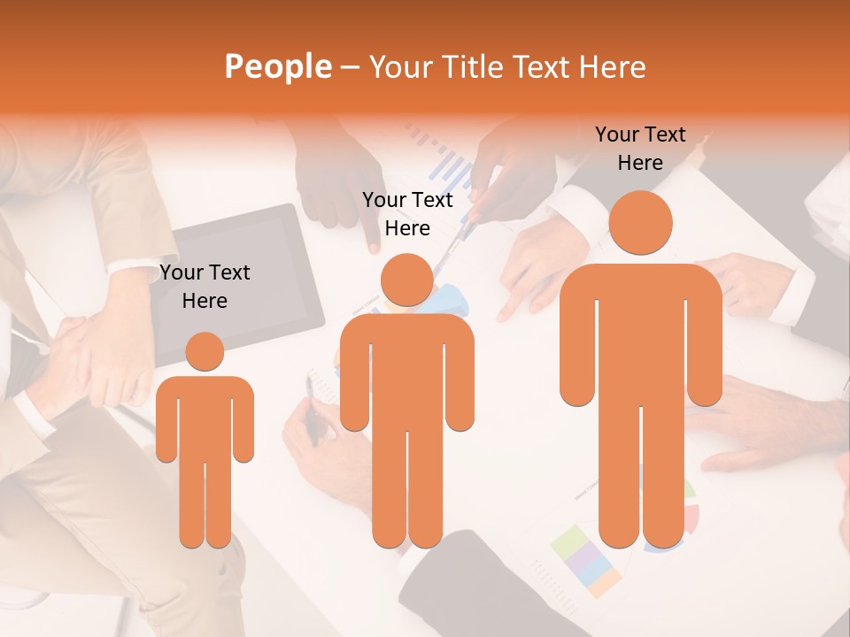 A Group Of Business People Sitting Around A Table PowerPoint Template