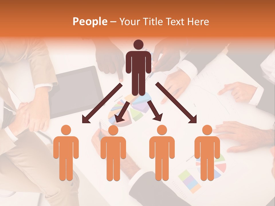 A Group Of Business People Sitting Around A Table PowerPoint Template