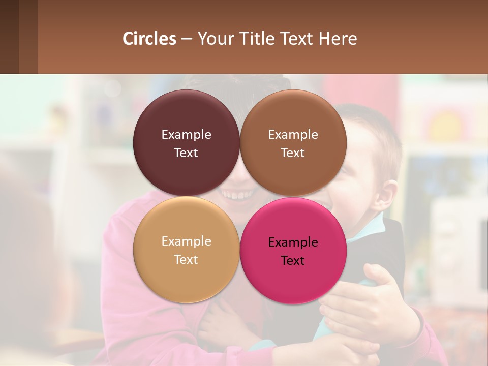 A Woman Holding A Small Child In Her Arms PowerPoint Template