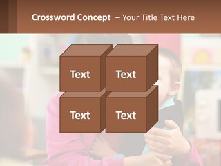 A Woman Holding A Small Child In Her Arms PowerPoint Template