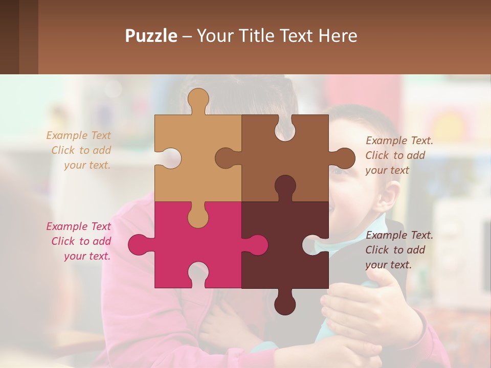 A Woman Holding A Small Child In Her Arms PowerPoint Template