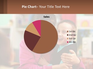 A Woman Holding A Small Child In Her Arms PowerPoint Template