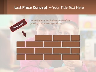 A Woman Holding A Small Child In Her Arms PowerPoint Template