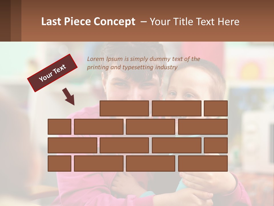 A Woman Holding A Small Child In Her Arms PowerPoint Template