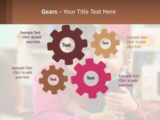 A Woman Holding A Small Child In Her Arms PowerPoint Template