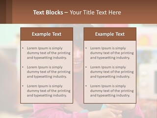 A Woman Holding A Small Child In Her Arms PowerPoint Template