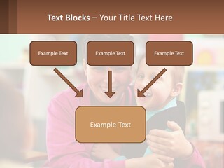 A Woman Holding A Small Child In Her Arms PowerPoint Template