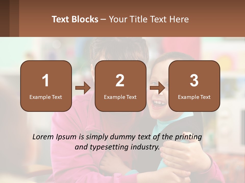 A Woman Holding A Small Child In Her Arms PowerPoint Template