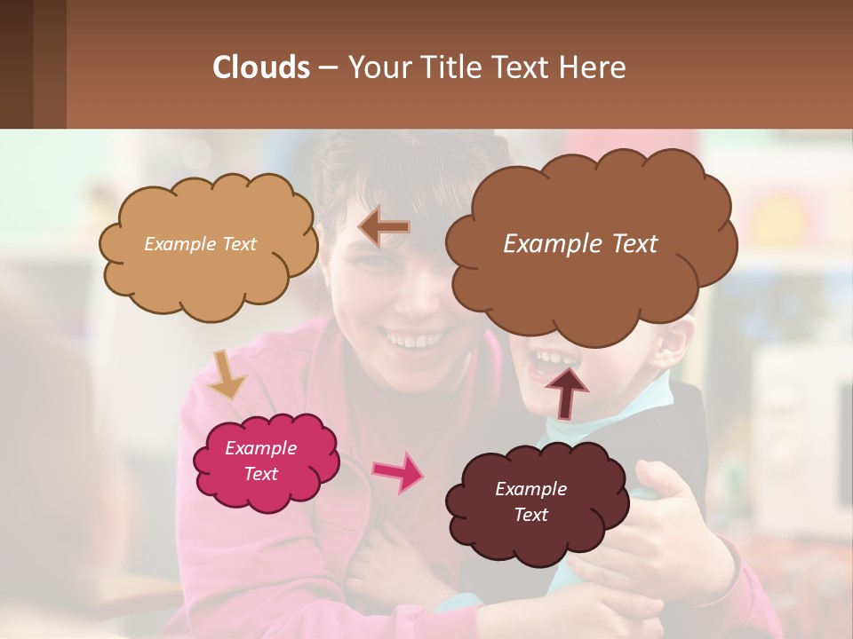 A Woman Holding A Small Child In Her Arms PowerPoint Template