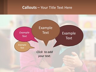 A Woman Holding A Small Child In Her Arms PowerPoint Template