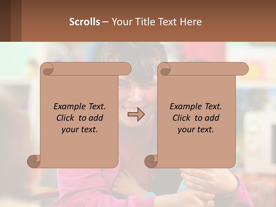 A Woman Holding A Small Child In Her Arms PowerPoint Template