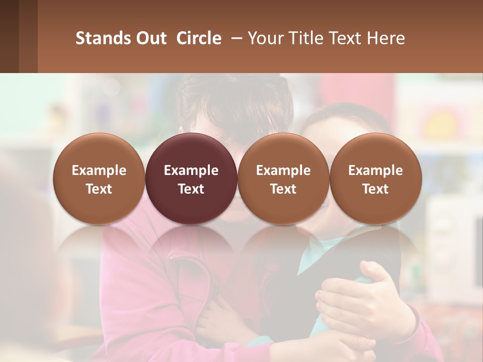 A Woman Holding A Small Child In Her Arms PowerPoint Template