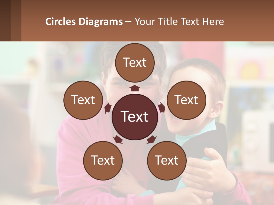 A Woman Holding A Small Child In Her Arms PowerPoint Template