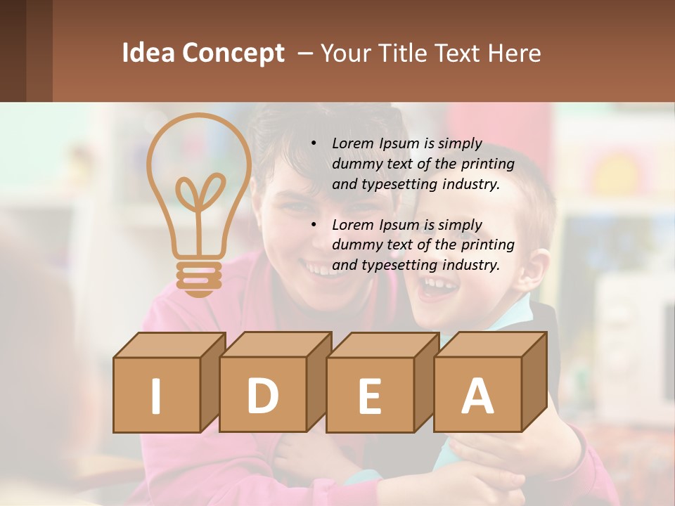 A Woman Holding A Small Child In Her Arms PowerPoint Template