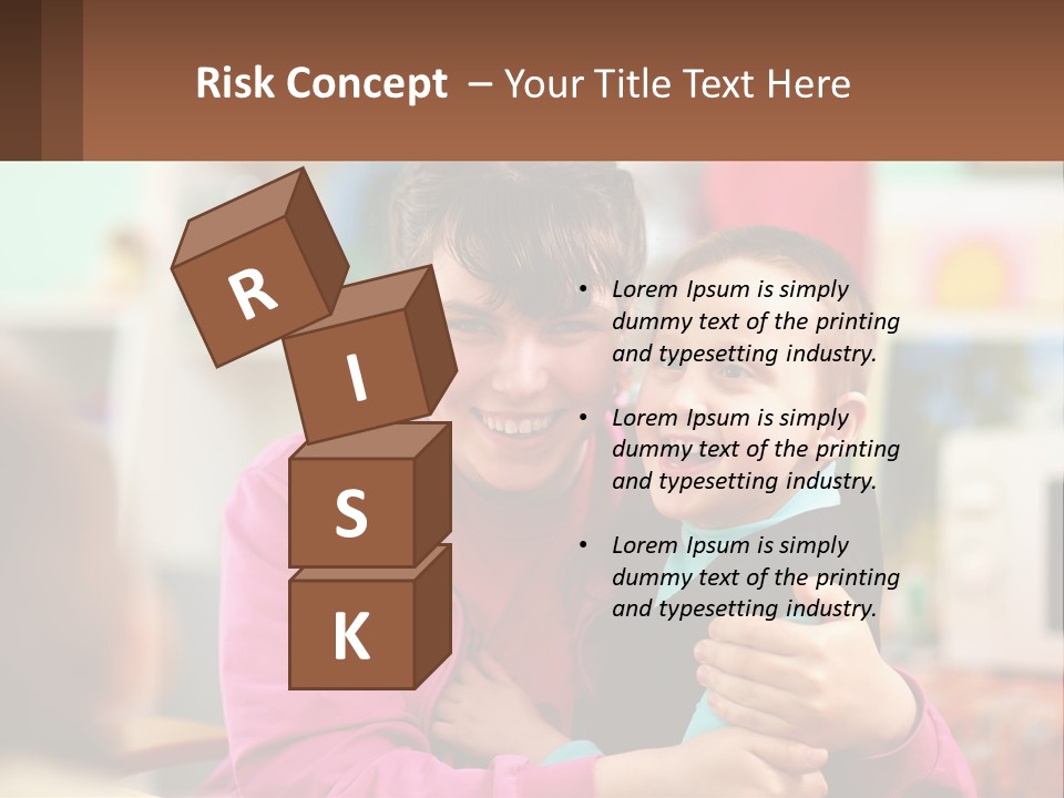 A Woman Holding A Small Child In Her Arms PowerPoint Template