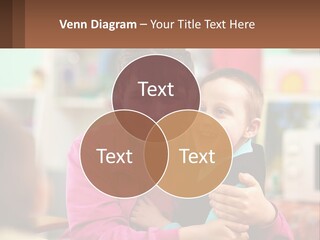 A Woman Holding A Small Child In Her Arms PowerPoint Template