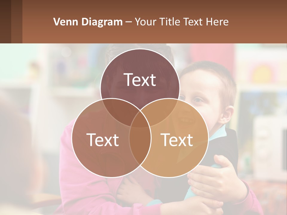 A Woman Holding A Small Child In Her Arms PowerPoint Template