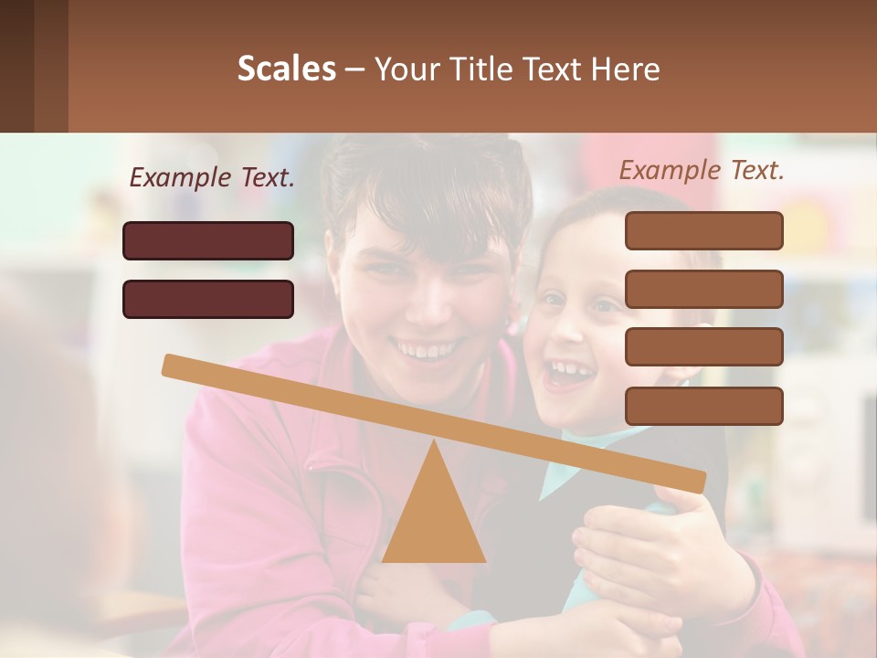 A Woman Holding A Small Child In Her Arms PowerPoint Template