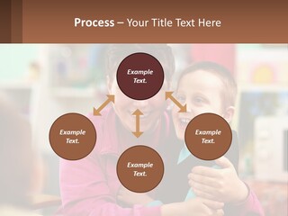 A Woman Holding A Small Child In Her Arms PowerPoint Template