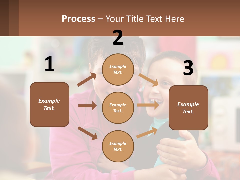 A Woman Holding A Small Child In Her Arms PowerPoint Template