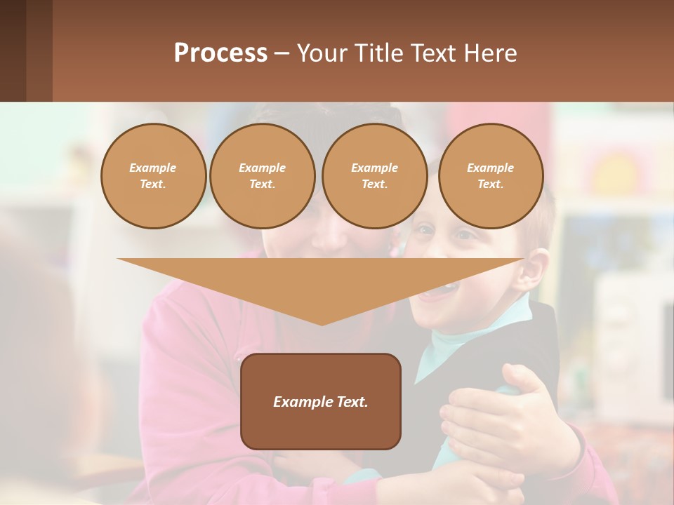 A Woman Holding A Small Child In Her Arms PowerPoint Template