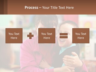 A Woman Holding A Small Child In Her Arms PowerPoint Template