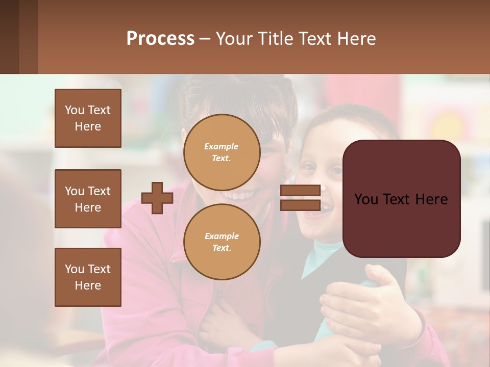 A Woman Holding A Small Child In Her Arms PowerPoint Template