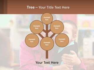 A Woman Holding A Small Child In Her Arms PowerPoint Template