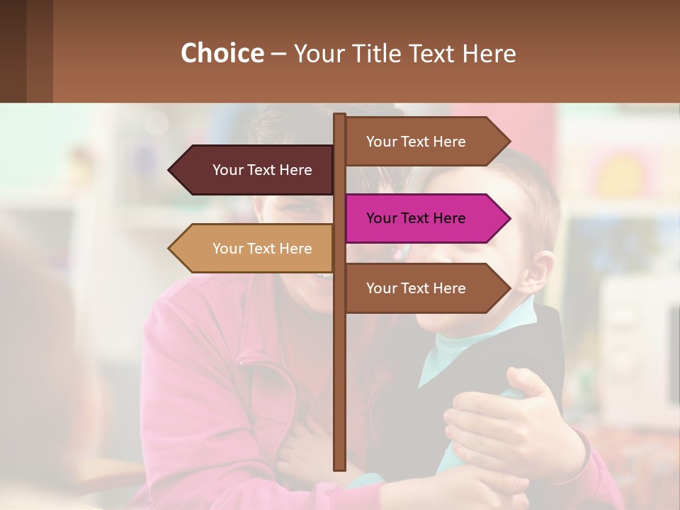 A Woman Holding A Small Child In Her Arms PowerPoint Template