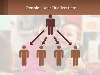 A Woman Holding A Small Child In Her Arms PowerPoint Template