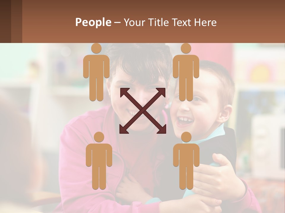 A Woman Holding A Small Child In Her Arms PowerPoint Template