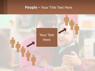 A Woman Holding A Small Child In Her Arms PowerPoint Template