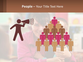 A Woman Holding A Small Child In Her Arms PowerPoint Template