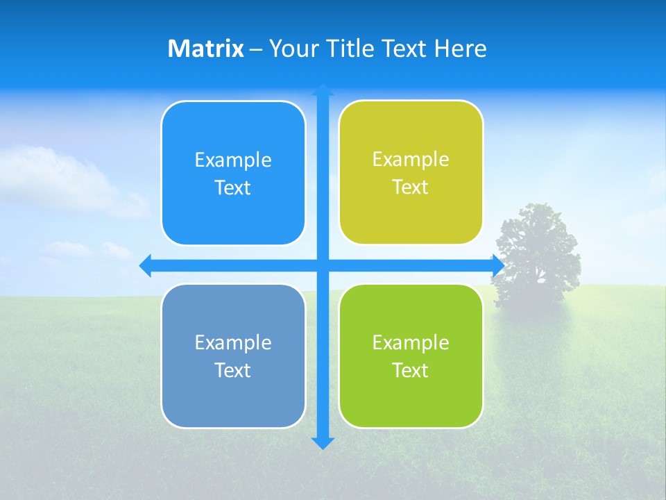 A Green Field With A Tree In The Middle Of It PowerPoint Template
