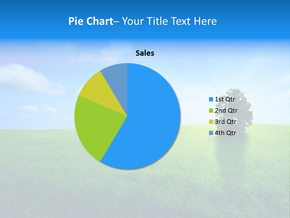 A Green Field With A Tree In The Middle Of It PowerPoint Template