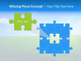 A Green Field With A Tree In The Middle Of It PowerPoint Template