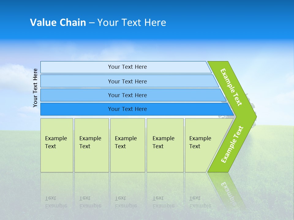 A Green Field With A Tree In The Middle Of It PowerPoint Template