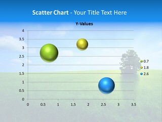 A Green Field With A Tree In The Middle Of It PowerPoint Template