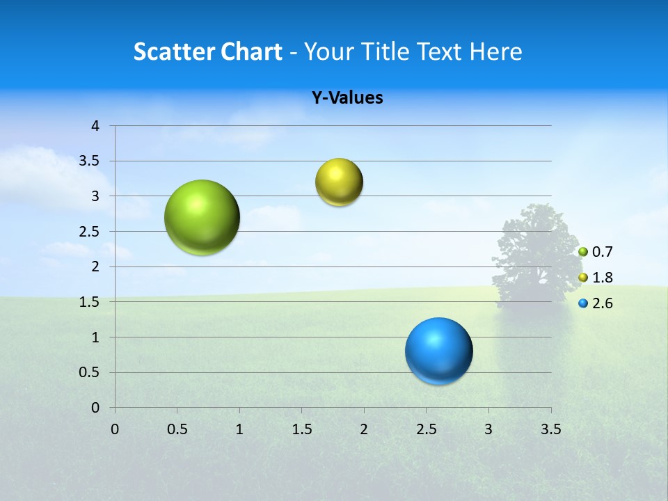 A Green Field With A Tree In The Middle Of It PowerPoint Template