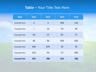 A Green Field With A Tree In The Middle Of It PowerPoint Template