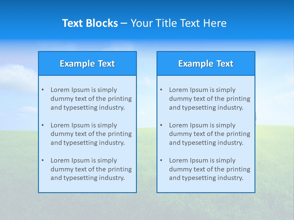A Green Field With A Tree In The Middle Of It PowerPoint Template