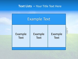 A Green Field With A Tree In The Middle Of It PowerPoint Template