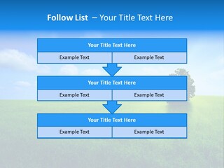 A Green Field With A Tree In The Middle Of It PowerPoint Template