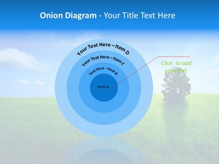 A Green Field With A Tree In The Middle Of It PowerPoint Template