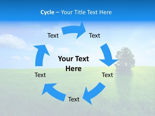 A Green Field With A Tree In The Middle Of It PowerPoint Template
